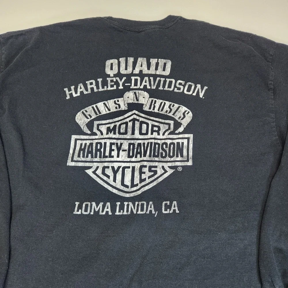 RARE Guns N Roses x Harley Davidson Long Sleeve Shirt XL Bravado Licensed - Picture 6 of 9